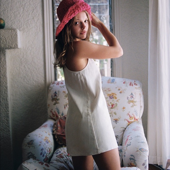 NWT ZARA White Strappy Short Denim Jumpsuit Romper Playsuit - Picture 4 of 7